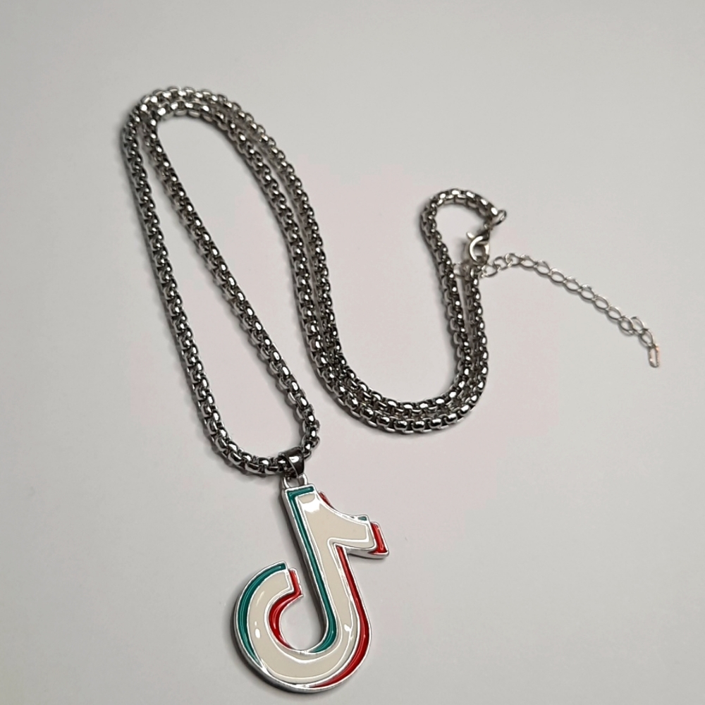 Tiktok Adjustable Silver Chain Necklace
